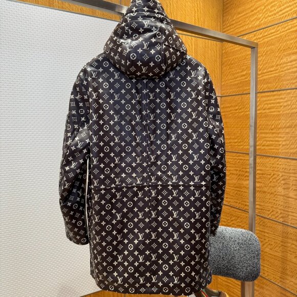 Louis Vuitton Men’s Monogram Leather Parka Jacket – Pharrell × Nigo FW25 - Picture 2 of 10
